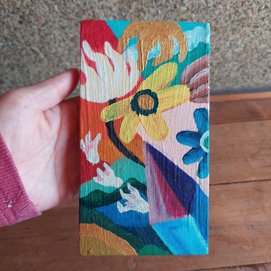 ミニ絵画　アクリル　佐野弘翔作