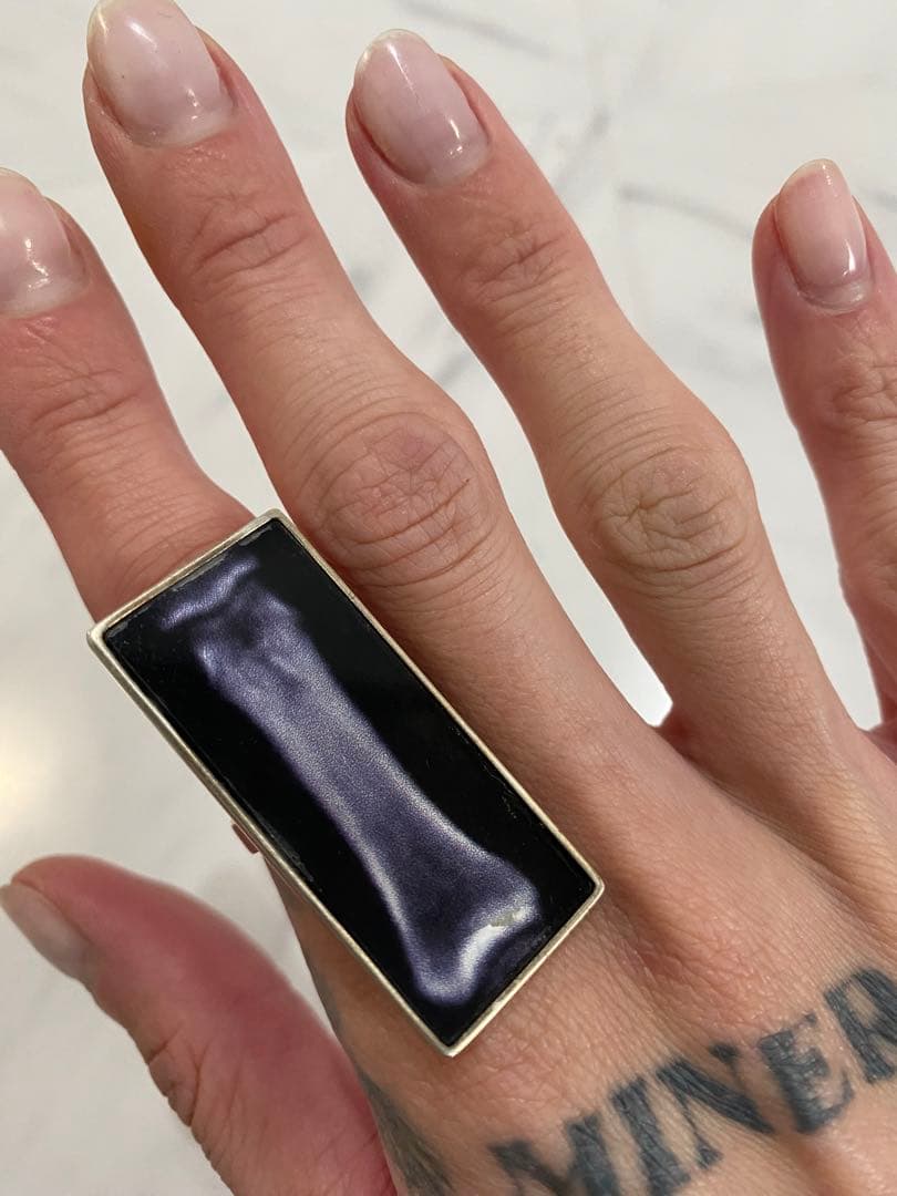 希少　silver born 骨リング　サイズ調整可　ユニセックス