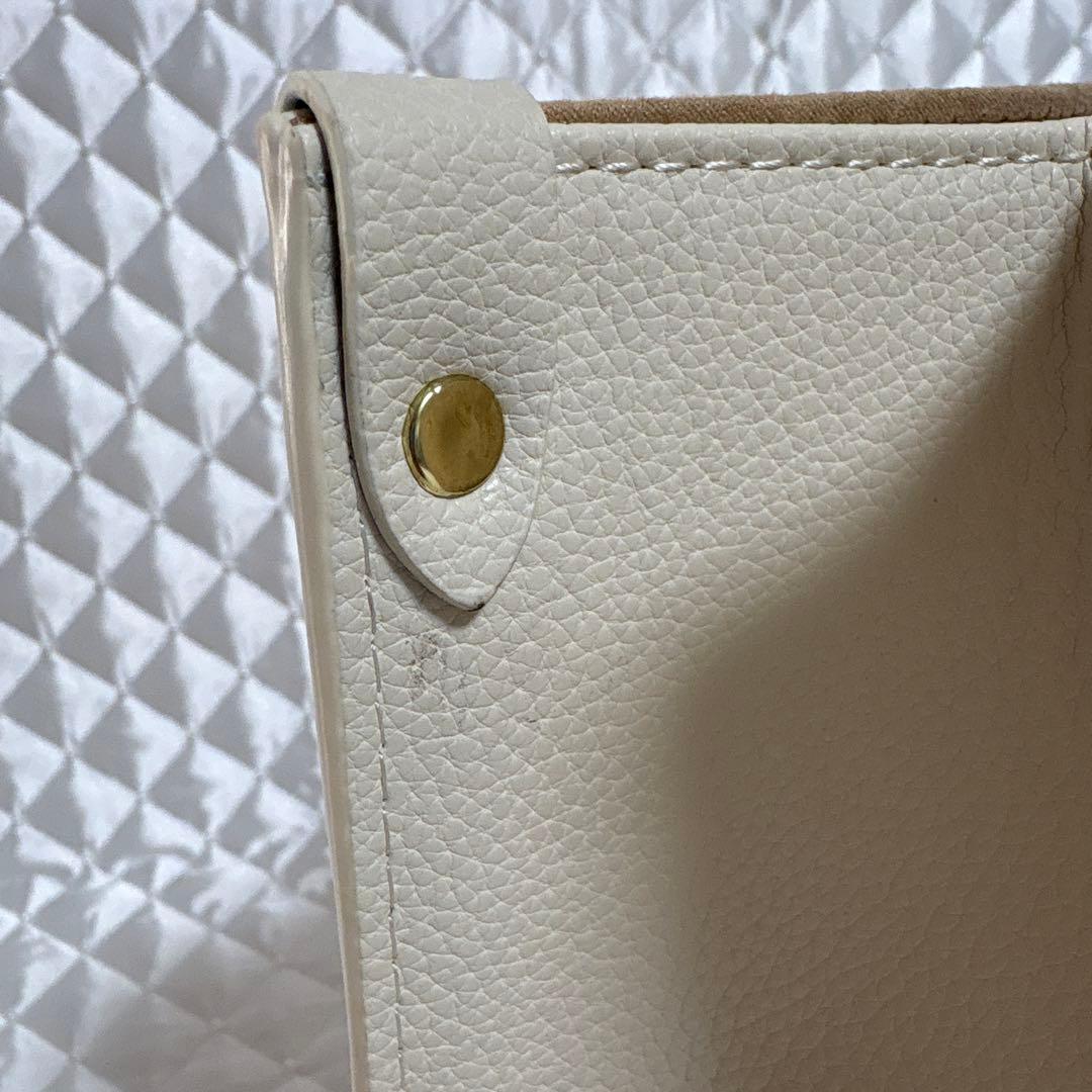 USED LVノベルティ モノグラム ショルダートートバッグ アイボリー×ピンク