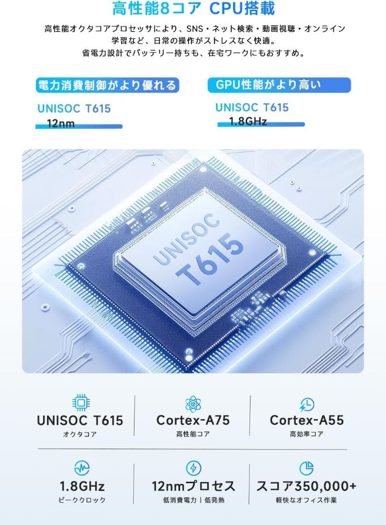 761 タブレット Android15 10インチ wi-fiモデル 1TB拡張