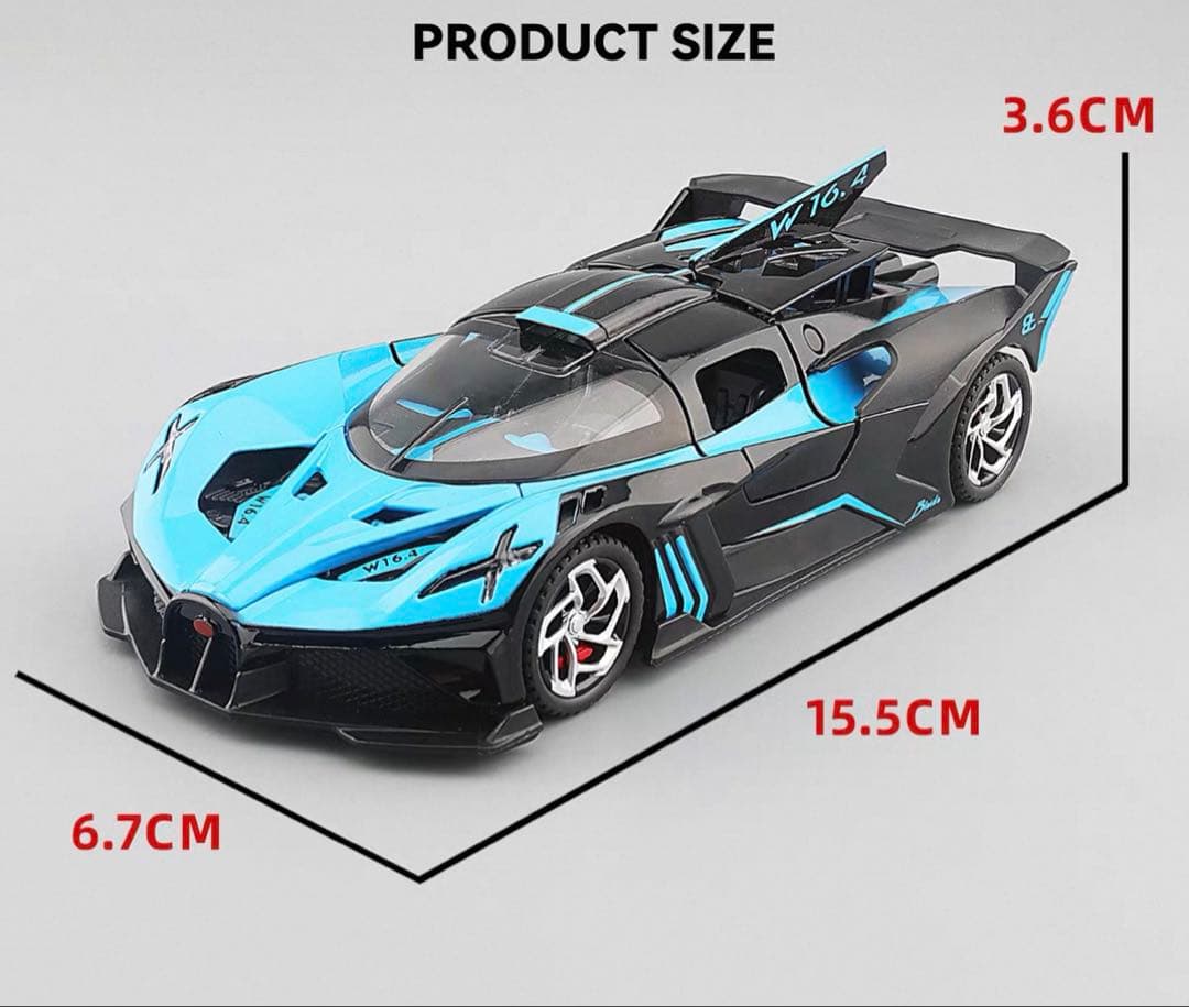 Bugatti 1/24 ミニカー 青/黒