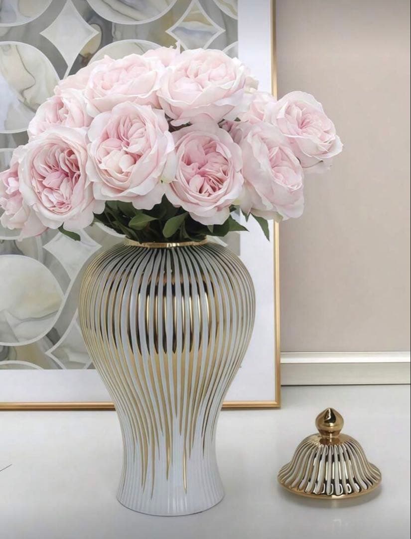 2個 ヨーロピアンスタイル高級セラミック万能花瓶、ホームリビングルー