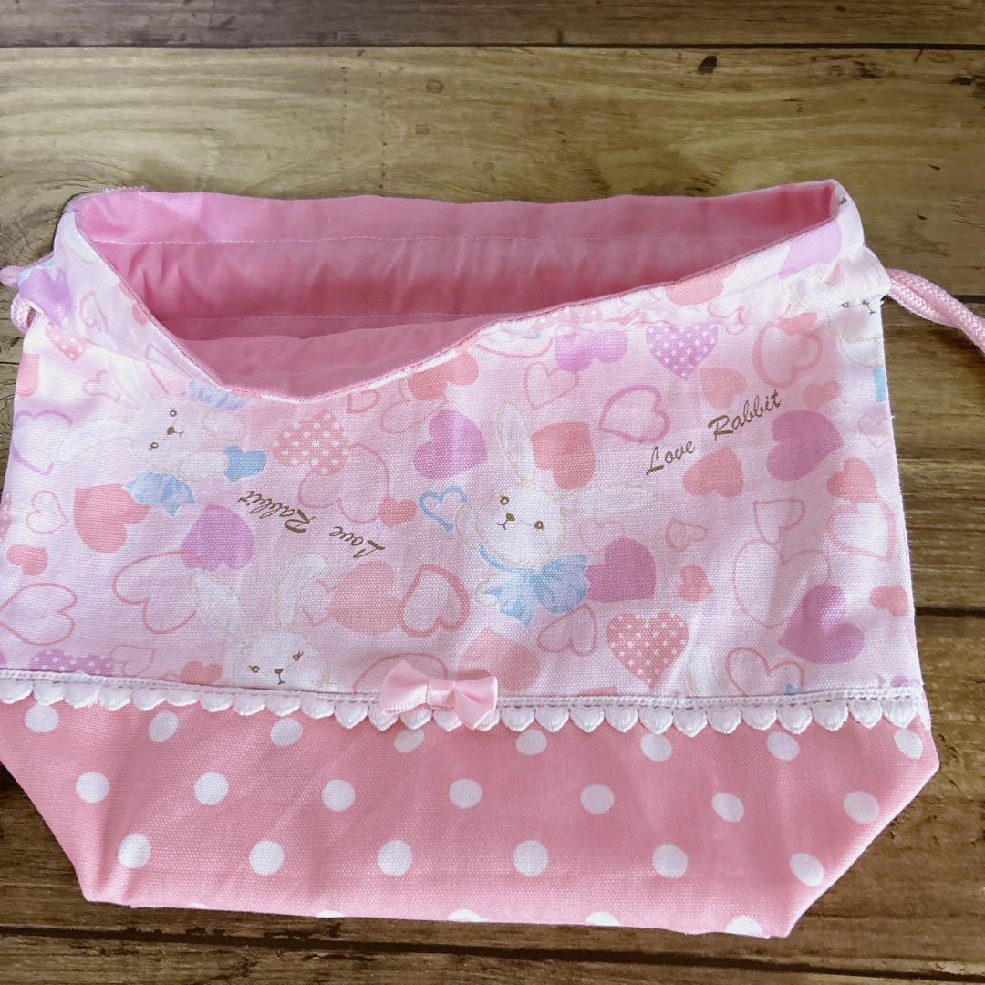 レッスンバッグ　体操服入れ　上履き入れ　お弁当袋☆うさぎ　入園入学セット