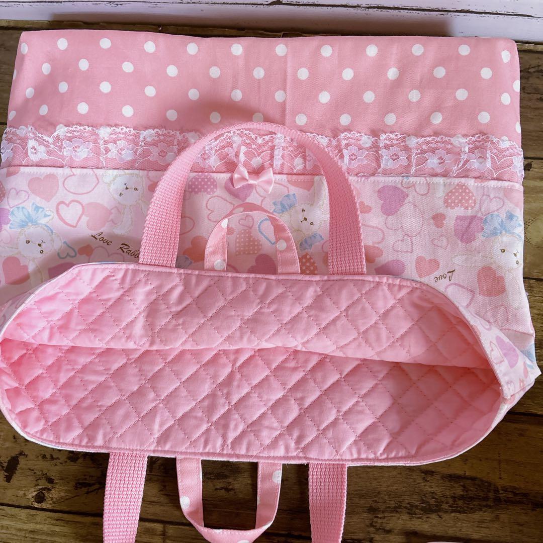 レッスンバッグ　体操服入れ　上履き入れ　お弁当袋☆うさぎ　入園入学セット