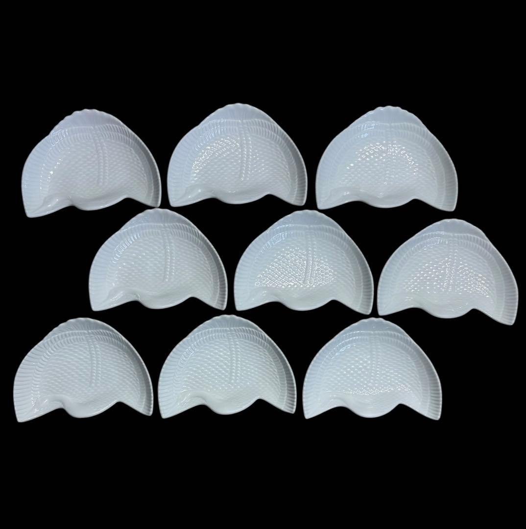 [9客セット] 掛谷窯 鶴 向付 鶴形皿 白磁 陶器 和食器 割烹 懐石料理