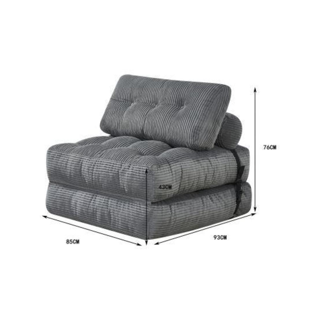 幅85cm折りたたみ ソファベッド 枕付きマットレス シュレッドフォーム多機能