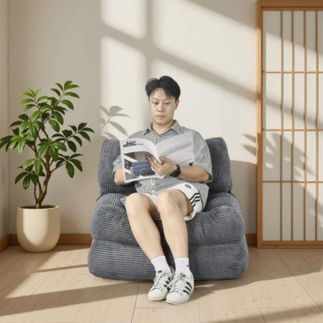 幅85cm折りたたみ ソファベッド 枕付きマットレス シュレッドフォーム多機能