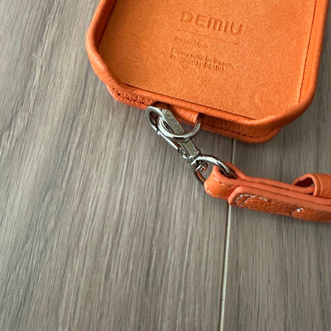Demiu オレンジ スマホケース iPhone 14 Pro