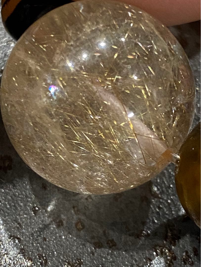 天然石ストラップ　大玉