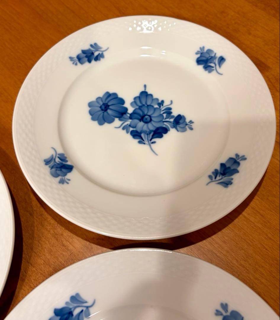 【未使用】ロイヤルコペンハーゲン ブルーフラワー プレート 5枚 19cm 皿