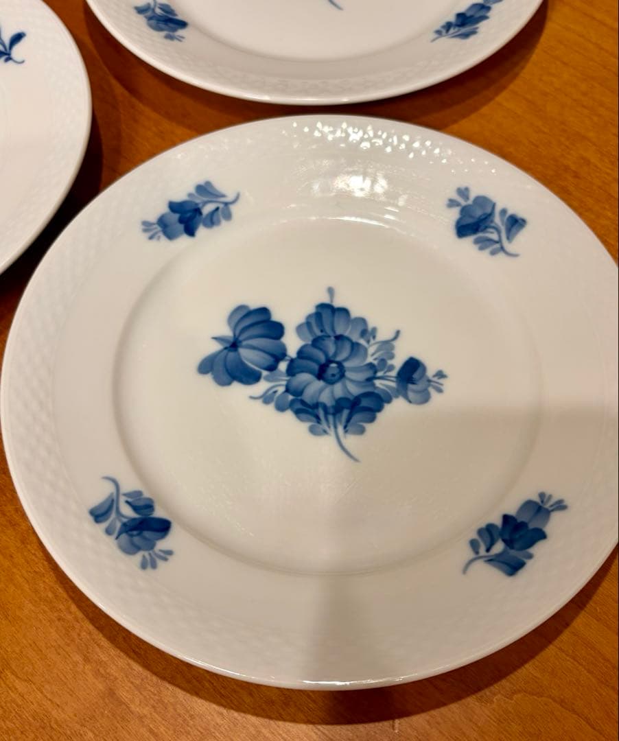 【未使用】ロイヤルコペンハーゲン ブルーフラワー プレート 5枚 19cm 皿