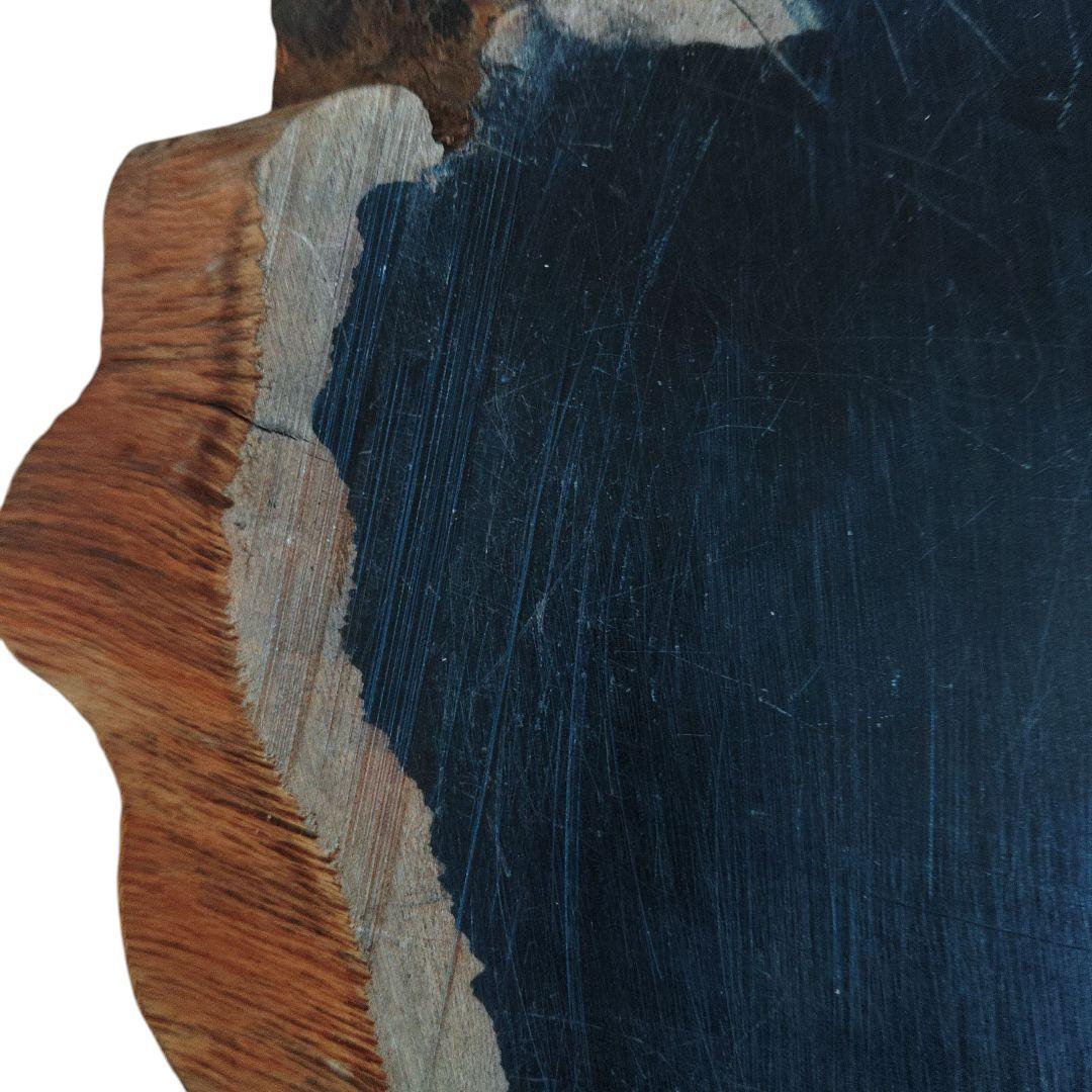 黒檀　飾台　花台　置物　希少材　一枚板