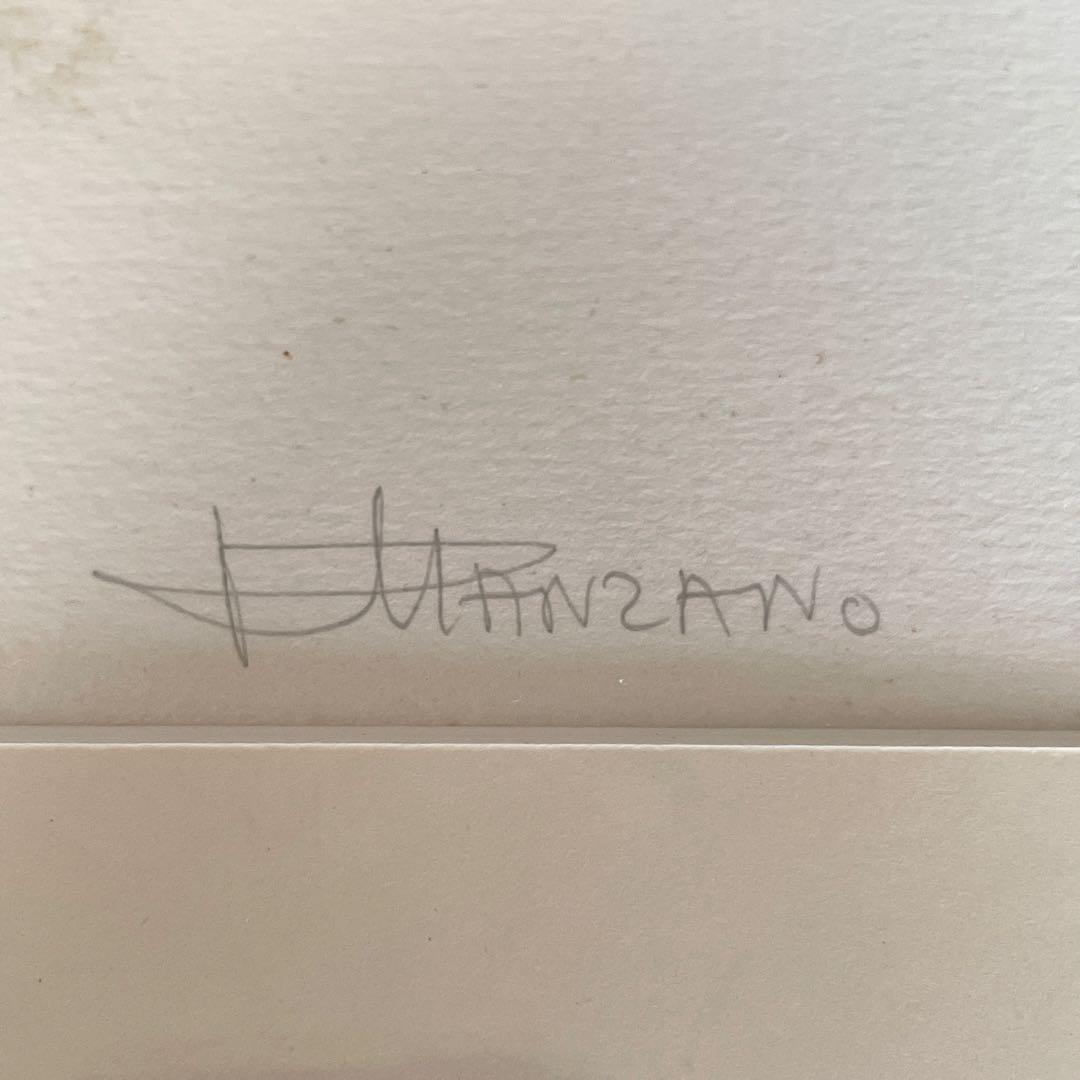 【真作】MANZANO 女性ヌード シルクスクリーン サイン入り 額装