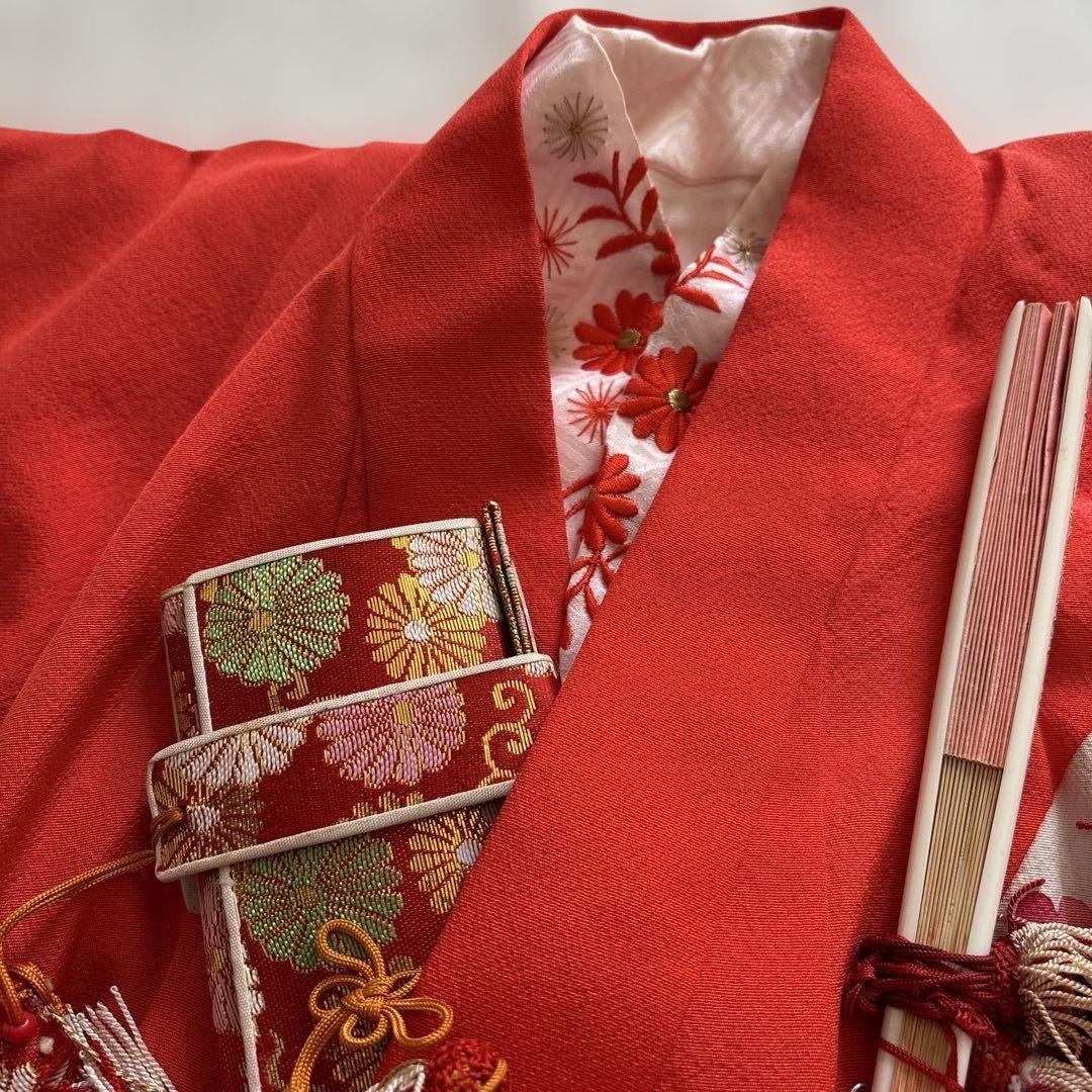 七五三　正絹　三歳着物十点セットおまけ付き