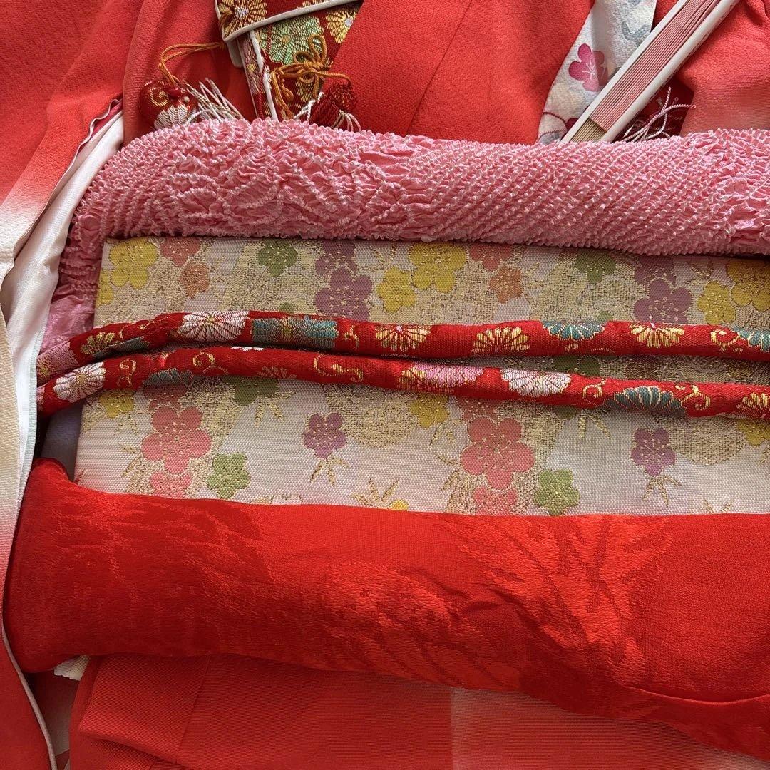 七五三　正絹　三歳着物十点セットおまけ付き