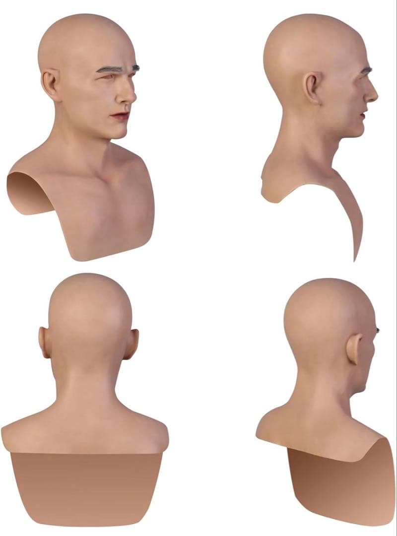 CRRCLSY] シリコン仮面 男性コスプレのためのハンサムなイケメン 変装用