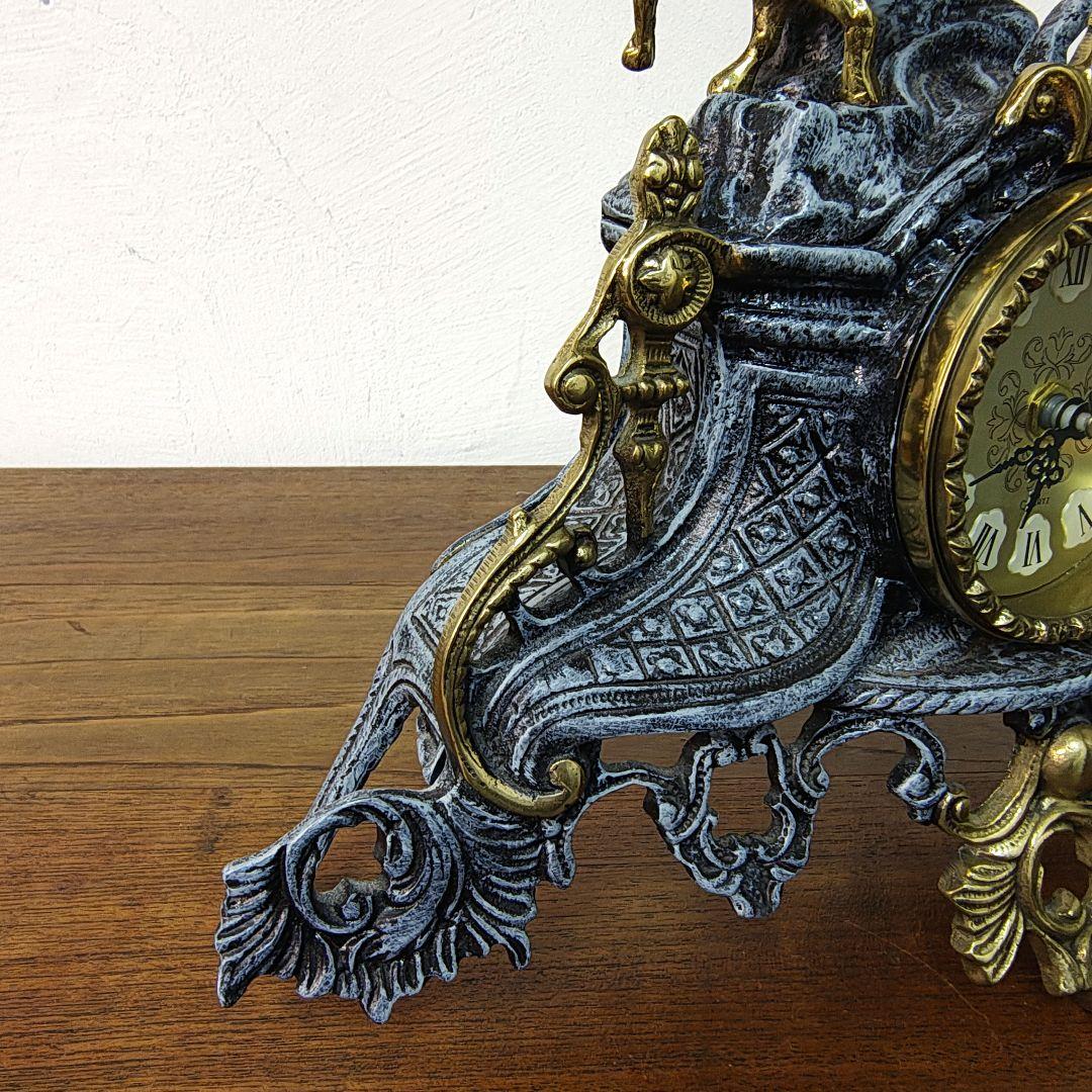 【Art Nouveau Style】真鍮製　置き時計　アールヌーヴォー