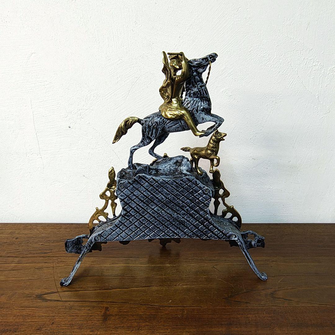 【Art Nouveau Style】真鍮製　置き時計　アールヌーヴォー