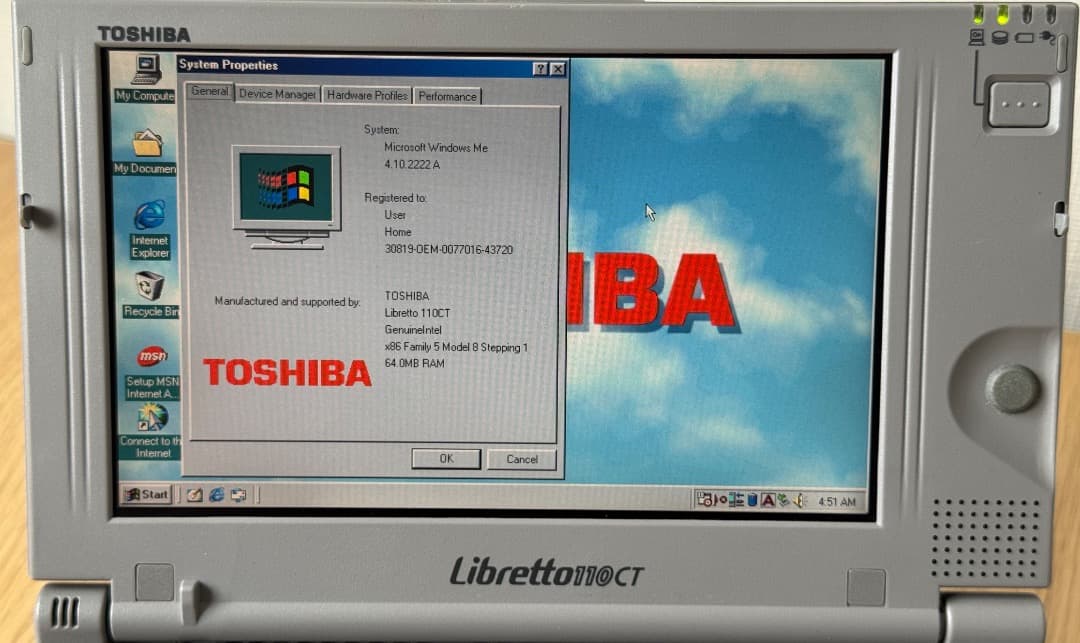 Toshiba Libretto 110CT 海外モデル ノートPC