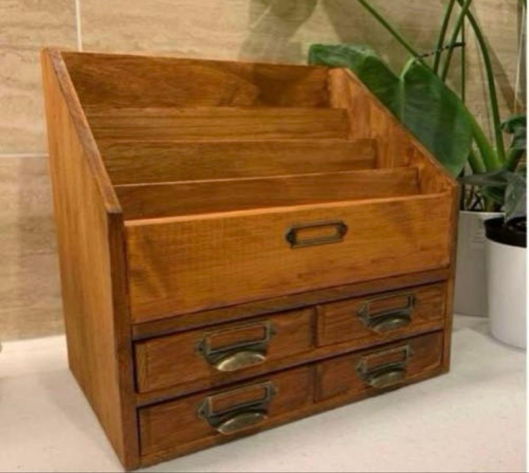 アンティーク風ノート収納棚　ハンドメイド