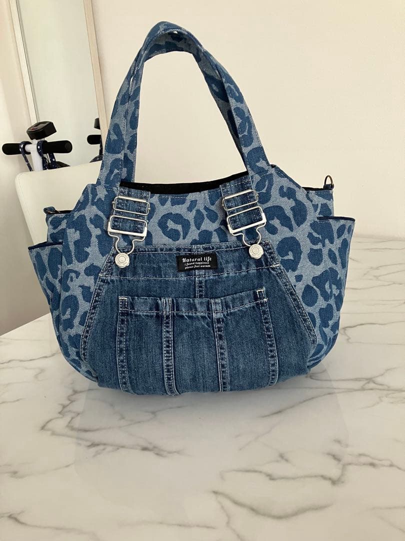 1068 ももいちご☆プロフ必読お願いします❤大きめデニムリメイクバック