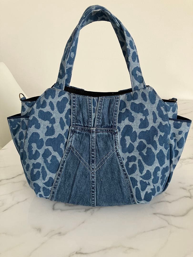 1068 ももいちご☆プロフ必読お願いします❤大きめデニムリメイクバック