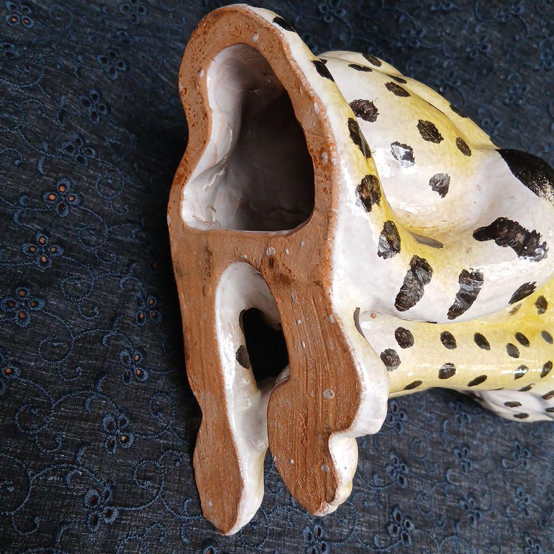 イタリア製 チーター 陶器 置物