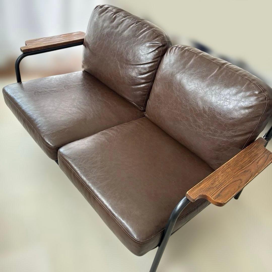 2/9まで_ソファー2人掛け ヴィンテージ インダストリアル ブルックリン 北欧