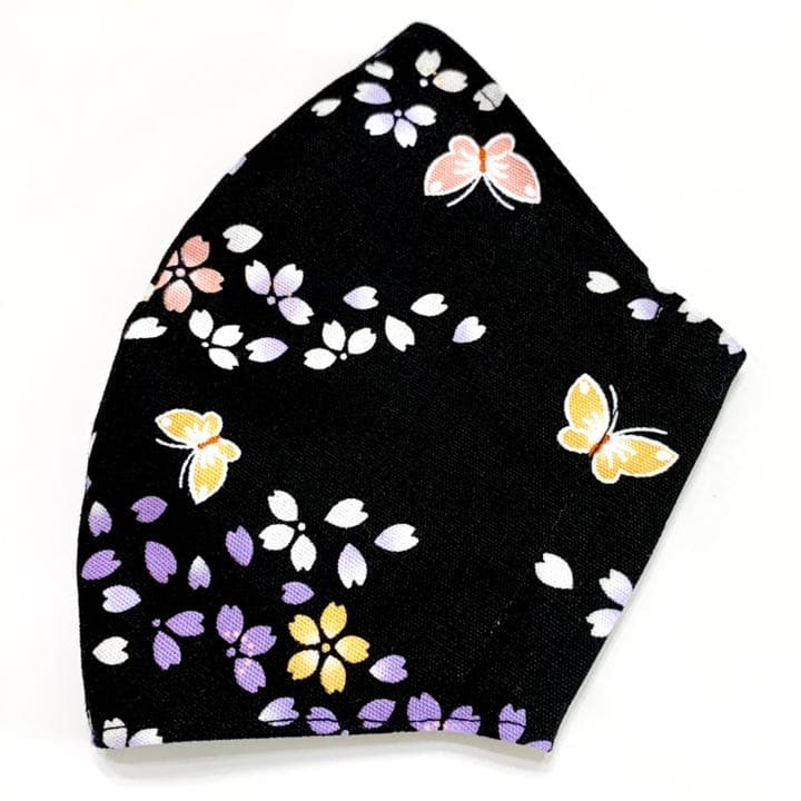 No.135 オーダーマスク　和柄　桜　桜吹雪　蝶々　おまとめ割