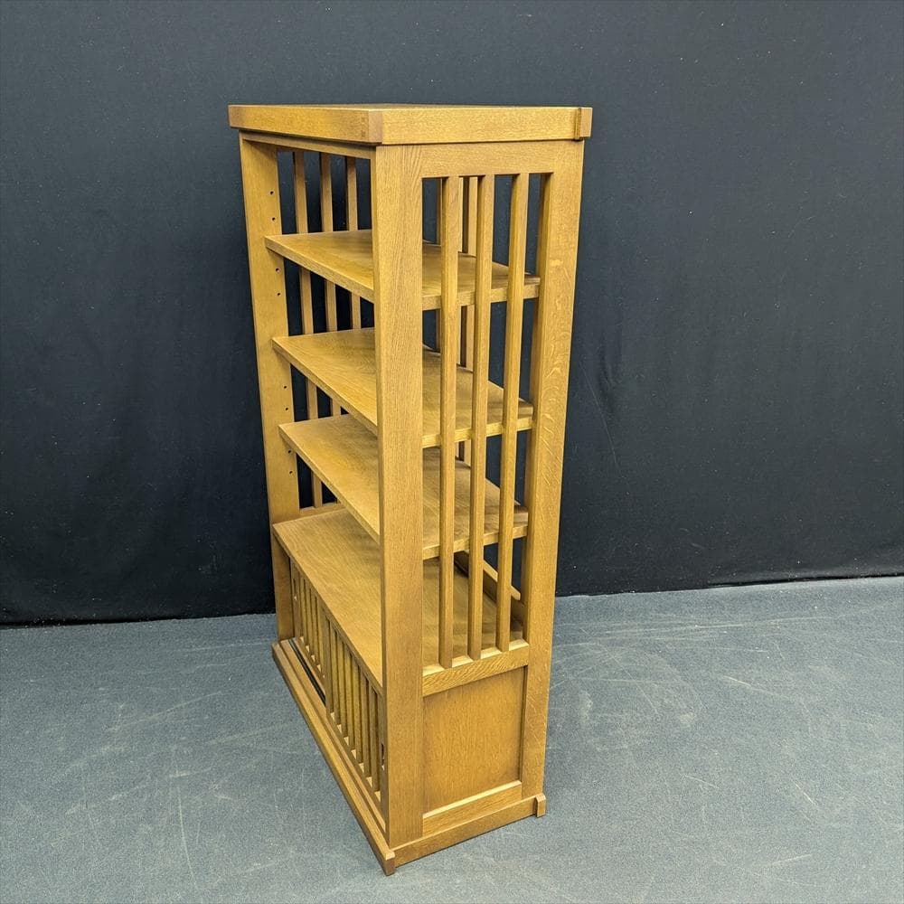 展示品　北海道 旭川家具　北樹　すのこ棚　楢 ナラ材　飾り棚　茶棚　キャビネット