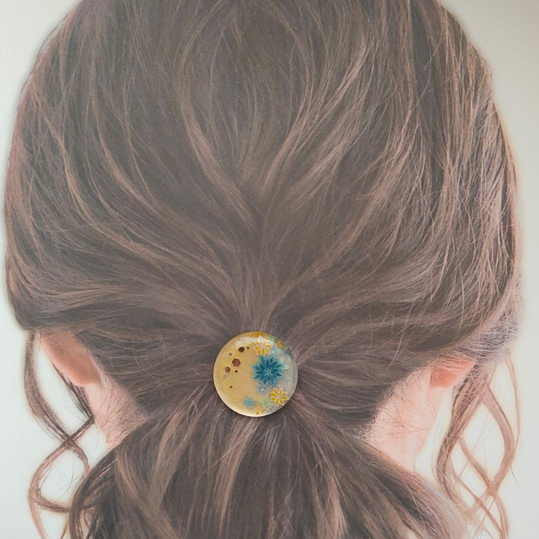 【962】ハンドメイド　レジン　ヘアゴム　ポニーフック