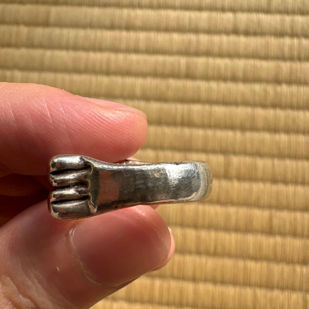 シルバー925 リング　クローバー