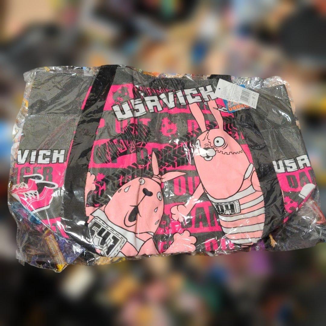 ラスト　ウサビッチ　キャンパス地　トートバッグ　ピンク　ゴスロリ