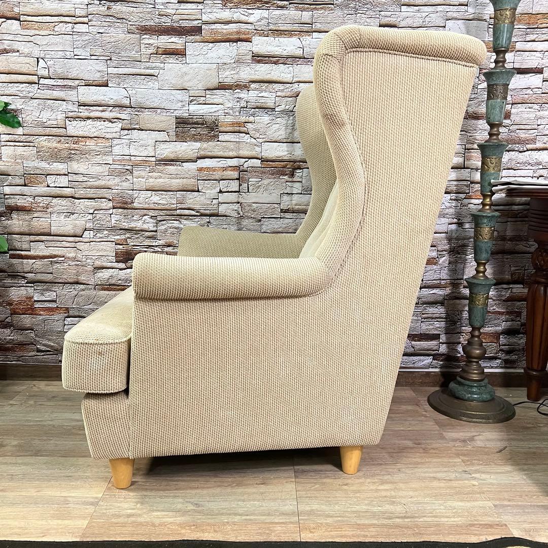 ꧁ADAL アダル꧂ラウンジチェア 1Pソファ ファブリック ハイバック アーム