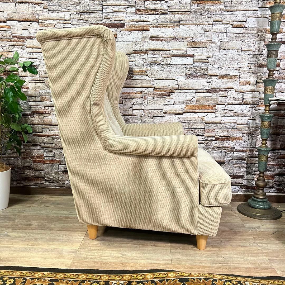 ꧁ADAL アダル꧂ラウンジチェア 1Pソファ ファブリック ハイバック アーム