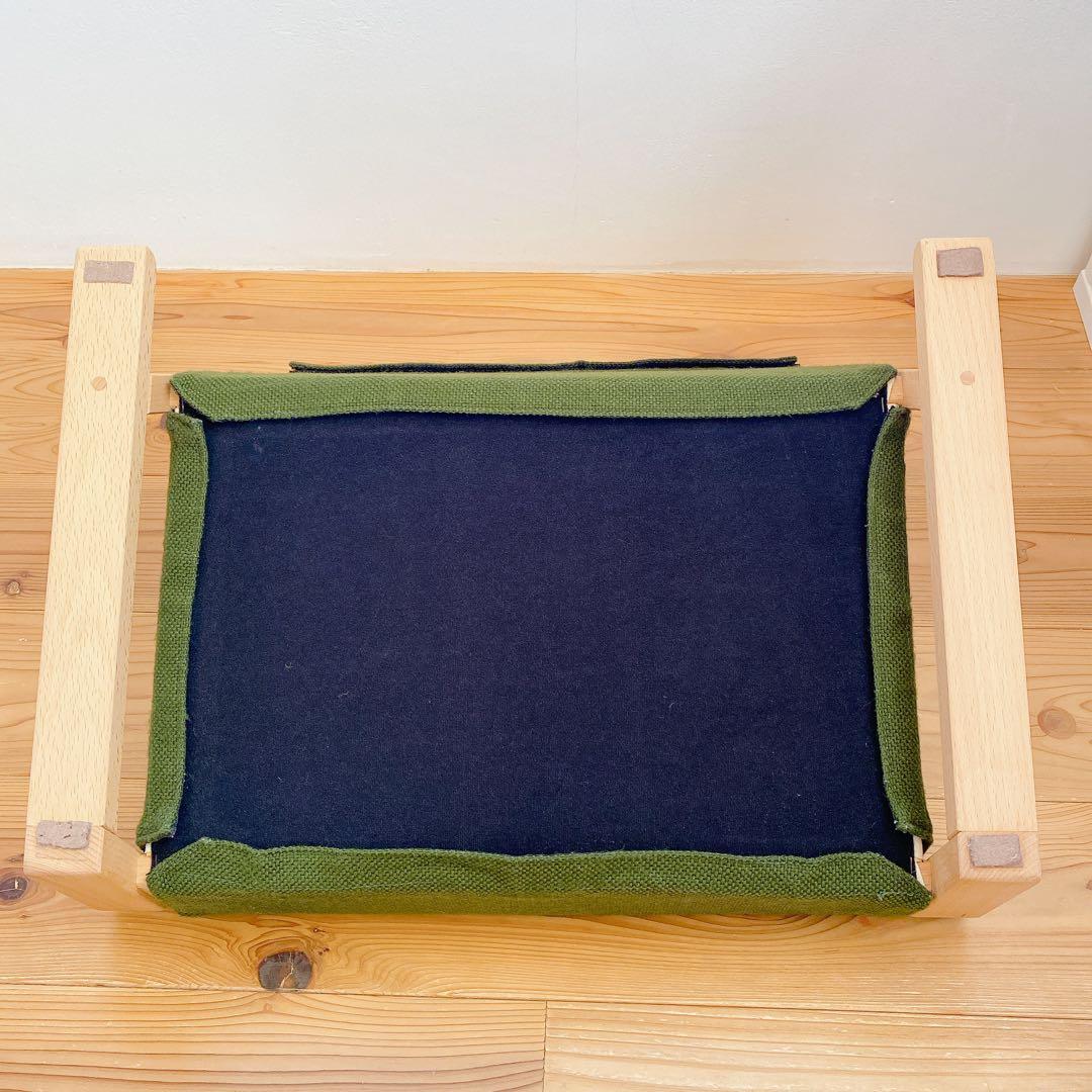 ZAGAKU ザガク園田椅子製作所 背もたれ付き 座椅子 グリーン 木製フレーム