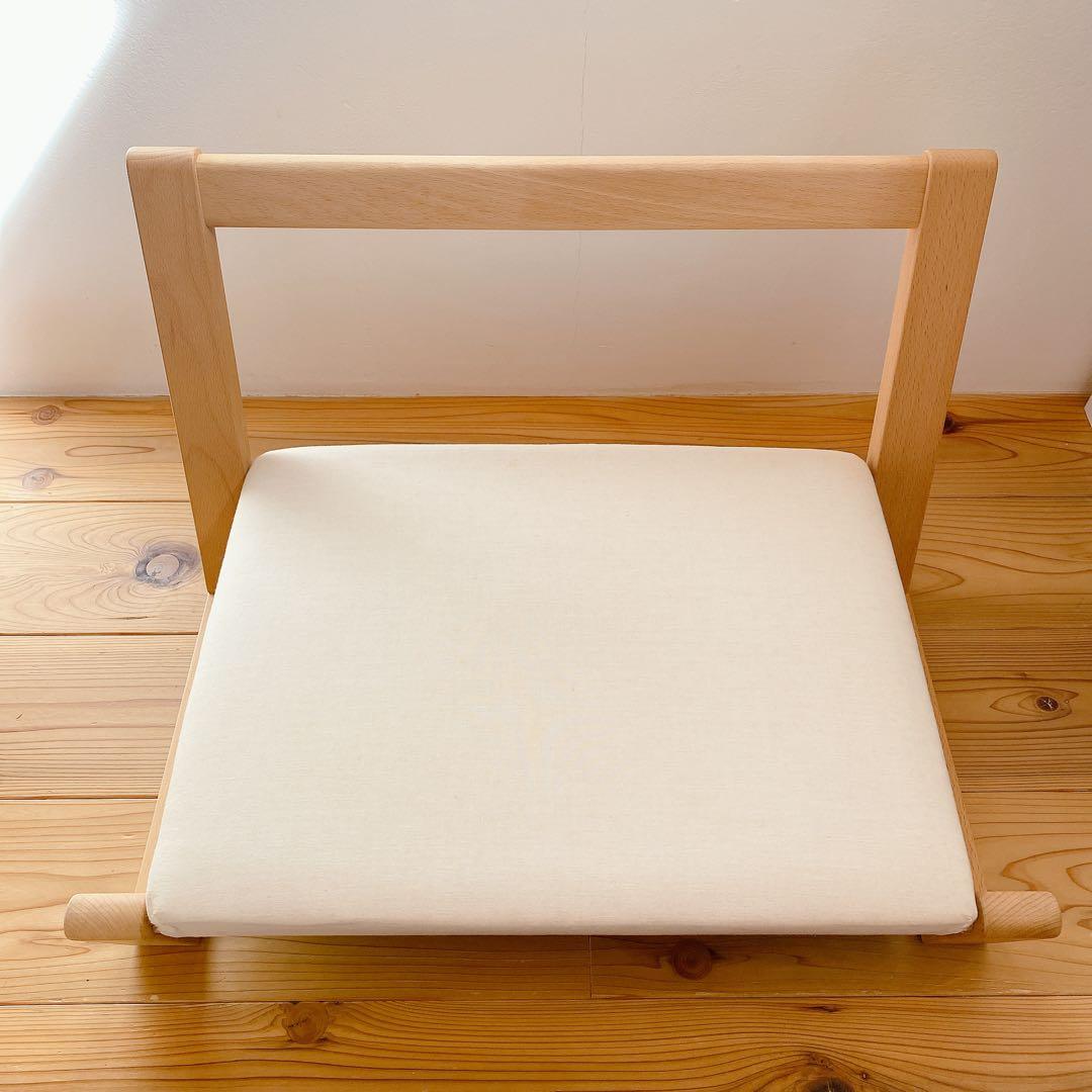 ZAGAKU ザガク園田椅子製作所 背もたれ付き 座椅子 グリーン 木製フレーム