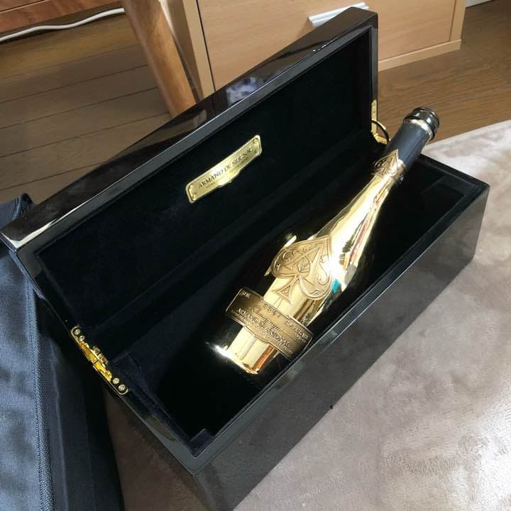 高級シャンパン アルマンドブリニャック ゴールド 空瓶