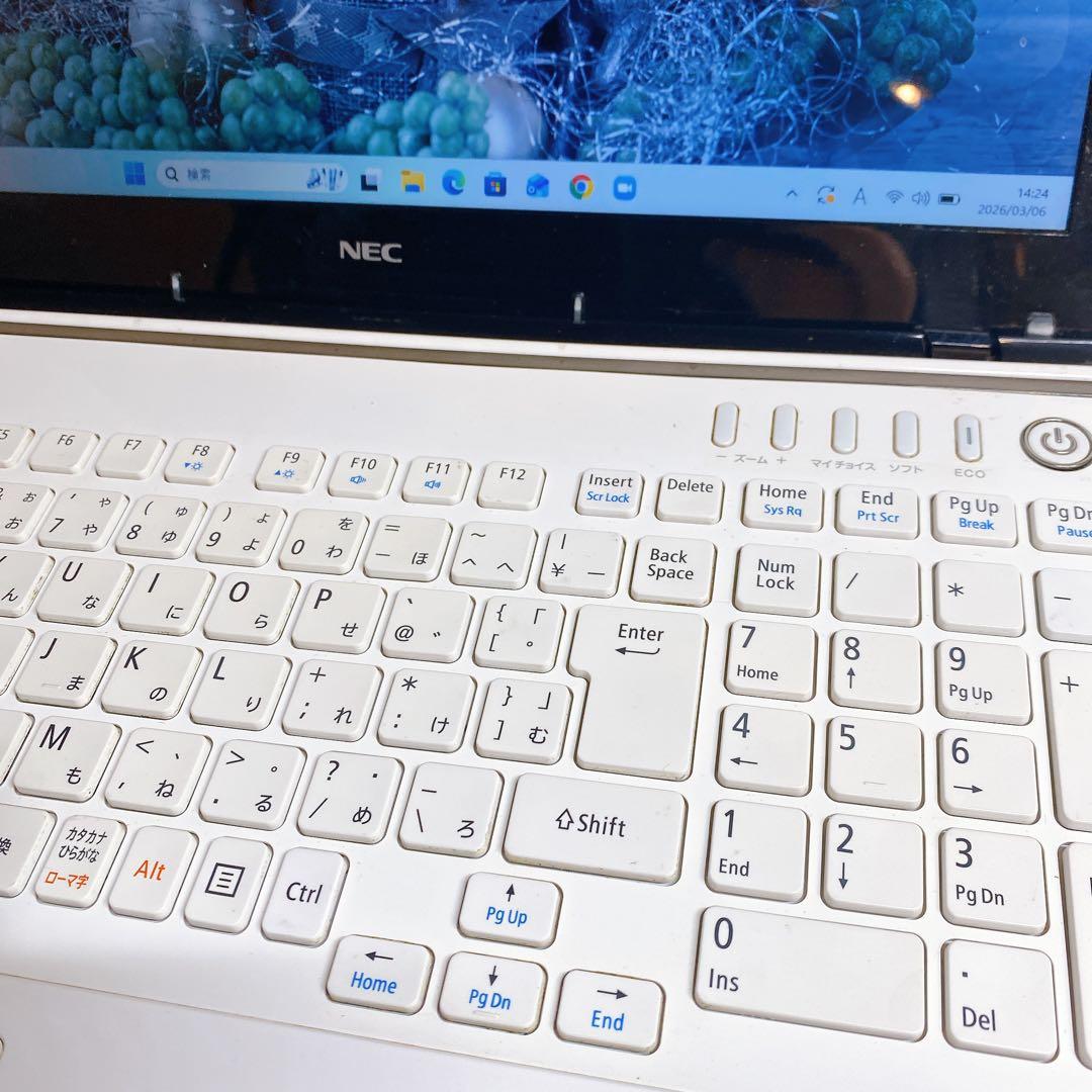 美品◇NEC ◇Win11 初心者さんにおすすめ人気のホワイトノートPC