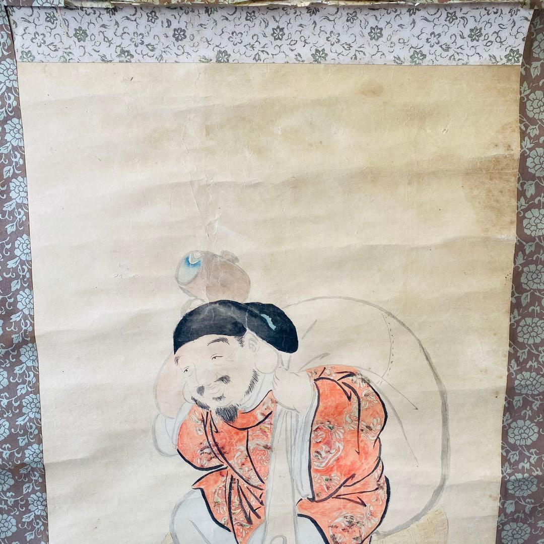 掛け軸　大黒天　無名　紙本　掛軸