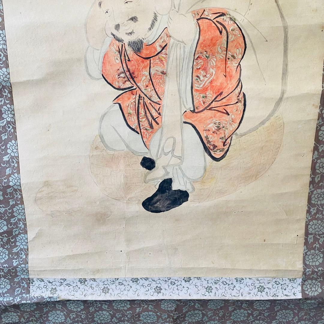 掛け軸　大黒天　無名　紙本　掛軸