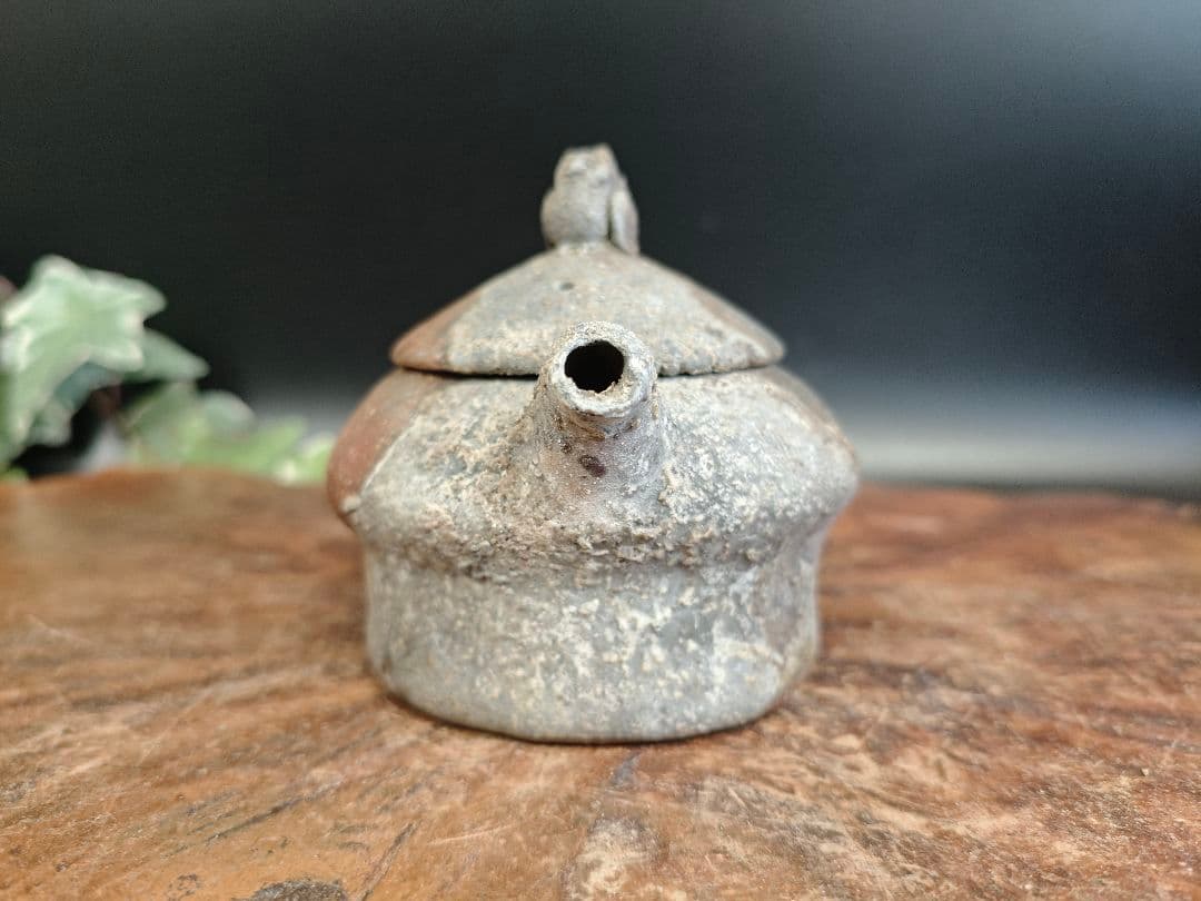備前焼　宝瓶　急須　手造　古作A130