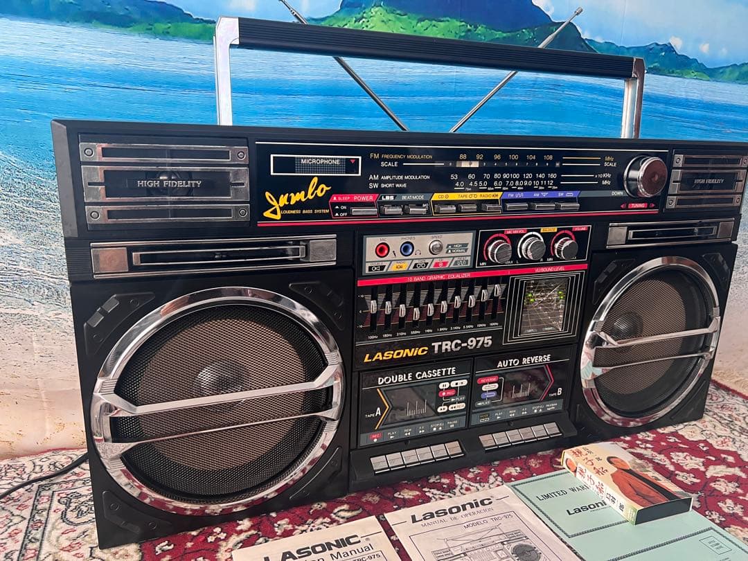 希少LASONIC ラソニックTRC-975ラジカセ中古動作品美品ビンテージ