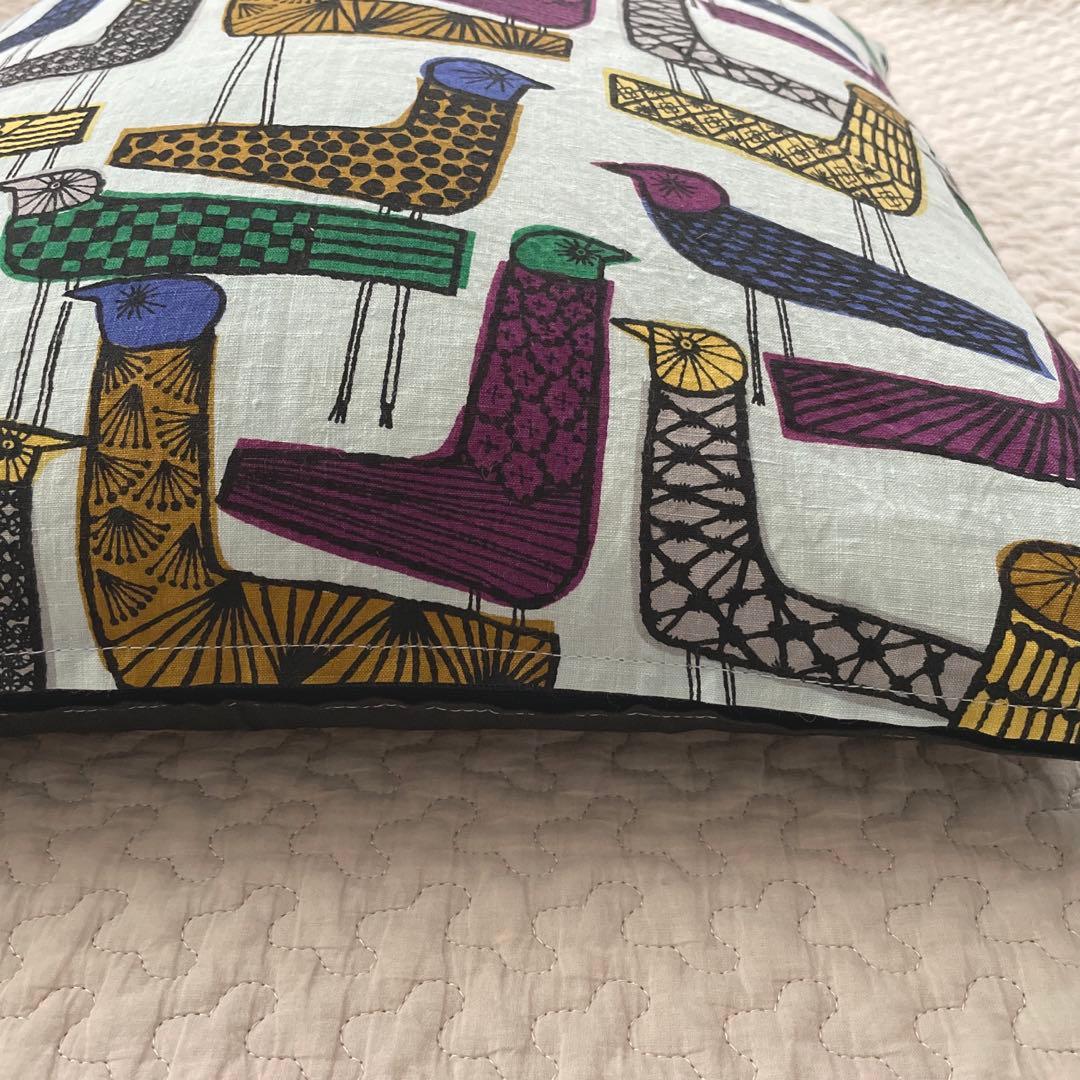 現品⚮̈ミナペルホネン　mingling light blue クッションカバー