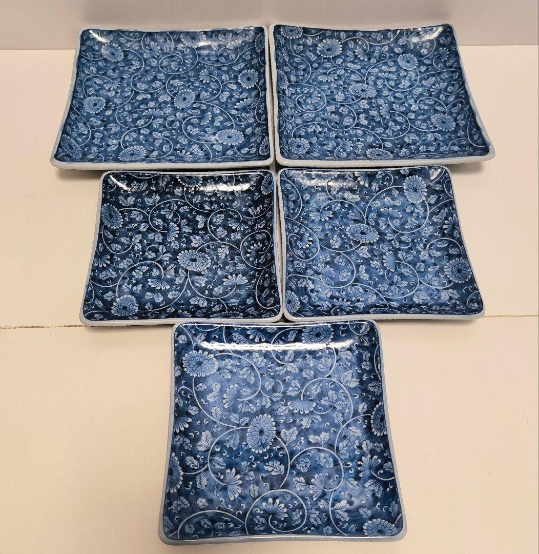 美濃焼 龍峯窯 染付 濃菊