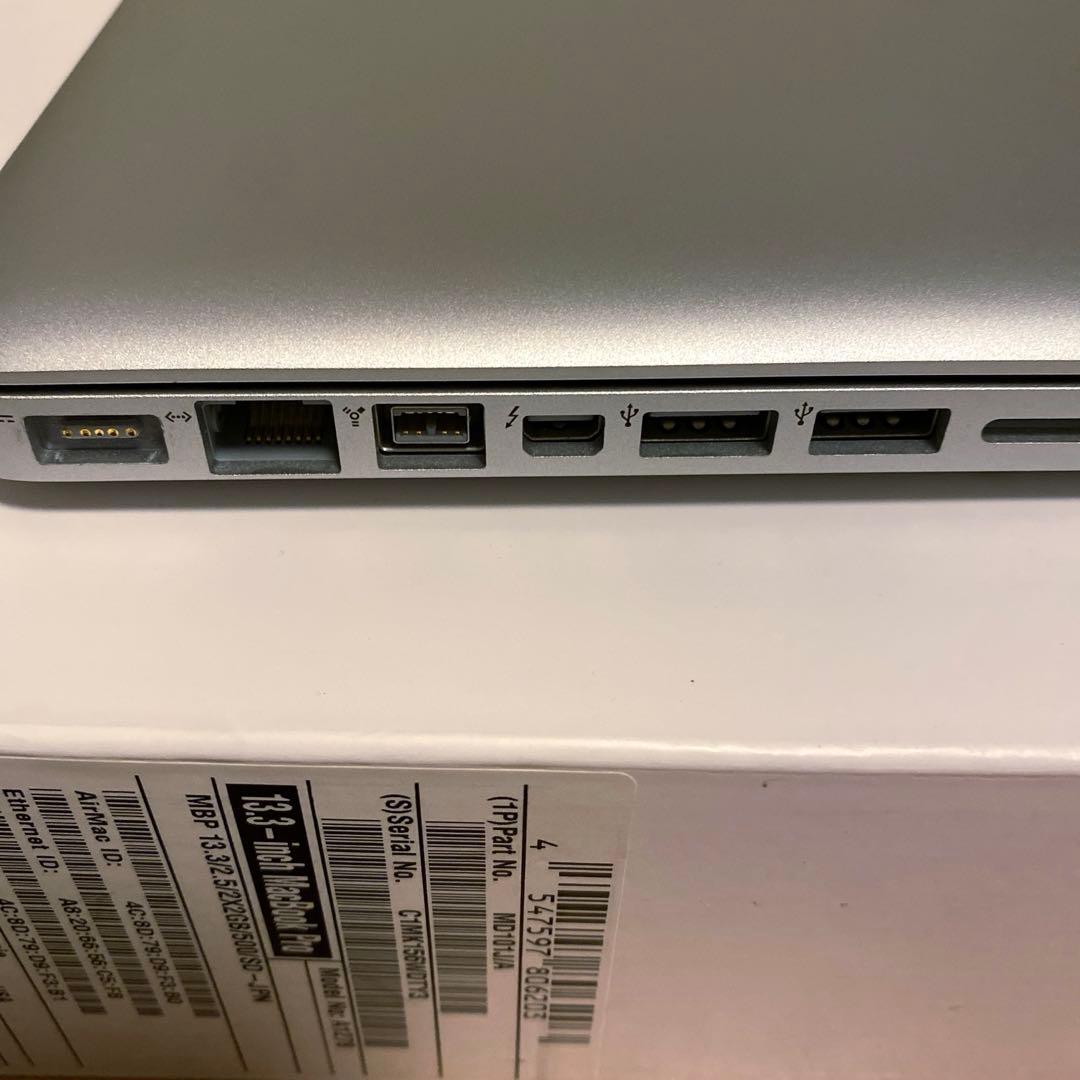 MacBook Pro 13インチ 2012 4GB 500GB 初期化　箱付