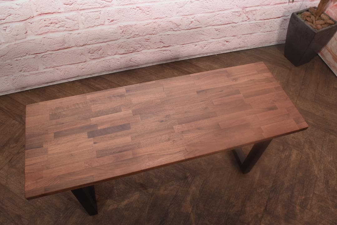 新品 TIMELESS CRAFT 目黒通り ウォールナット ソリッド ベンチ