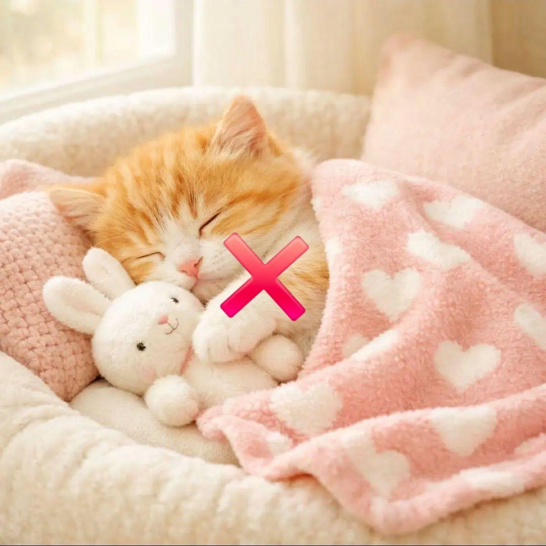 うさぎとおねんねねこちゃんパネル　ハンドメイド