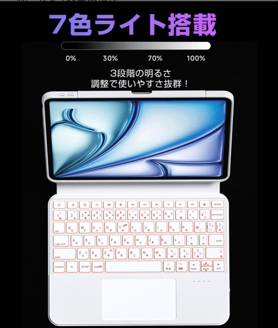 ipad キーボード 10.9インチ 360°回転 ブラック