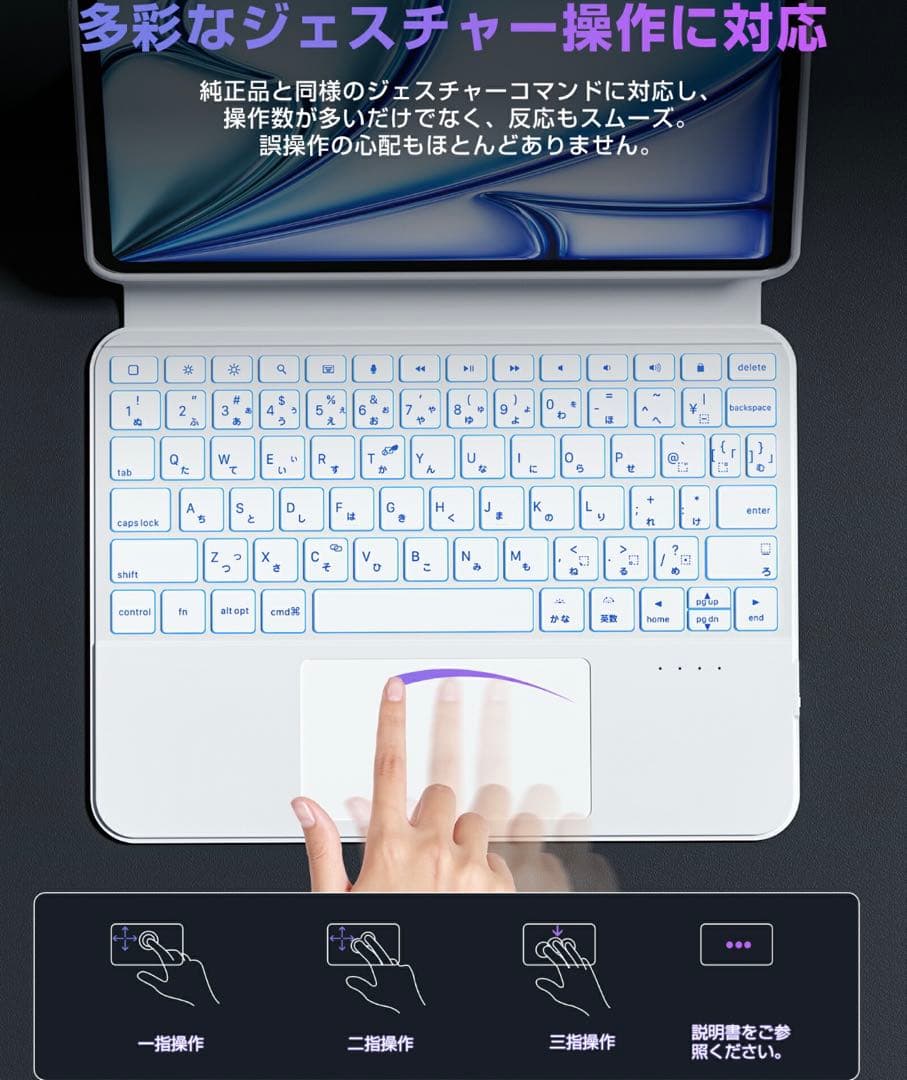 ipad キーボード 10.9インチ 360°回転 ブラック